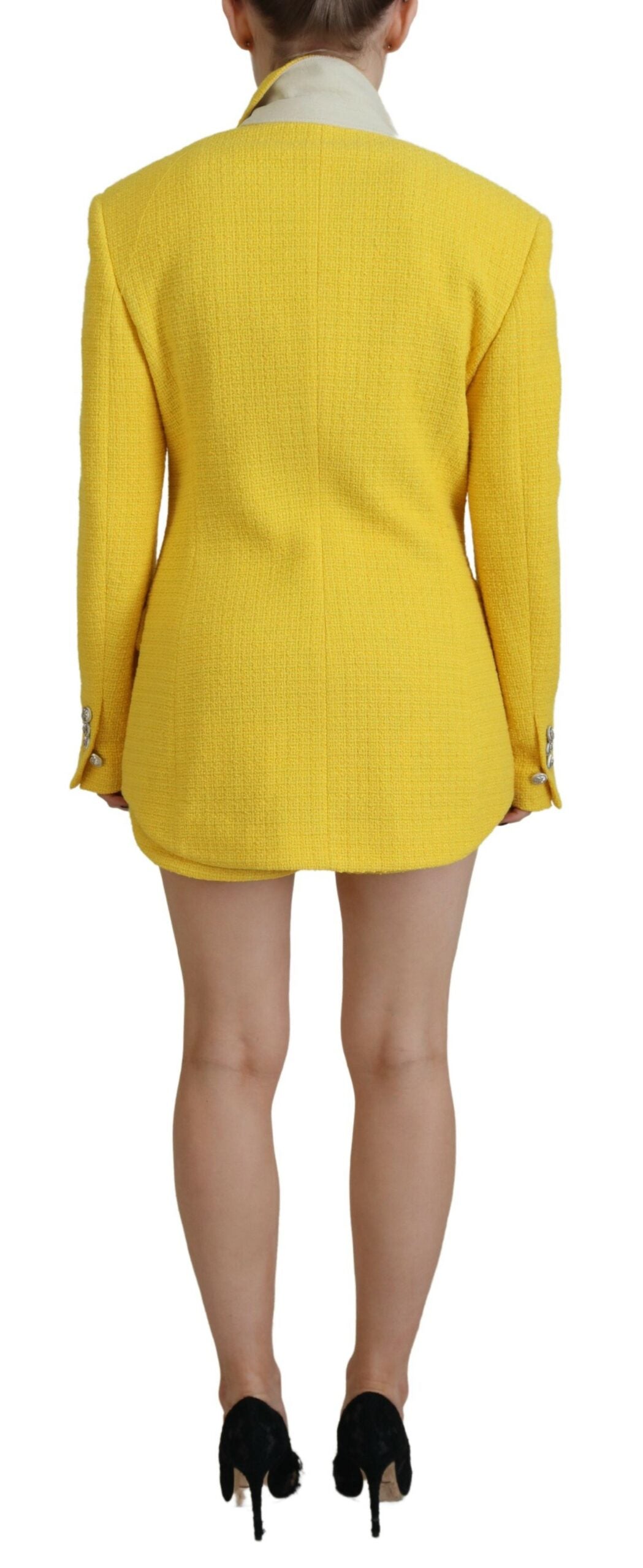 Ensemble blazer et short croisés jaunes Dsquared²