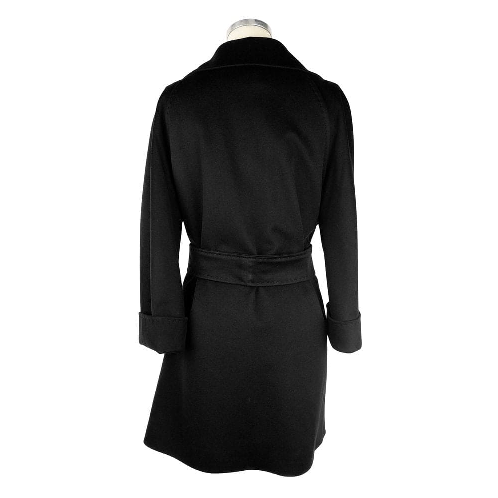 Made in Italy Elegant Black Virgin Wool Women's Coat