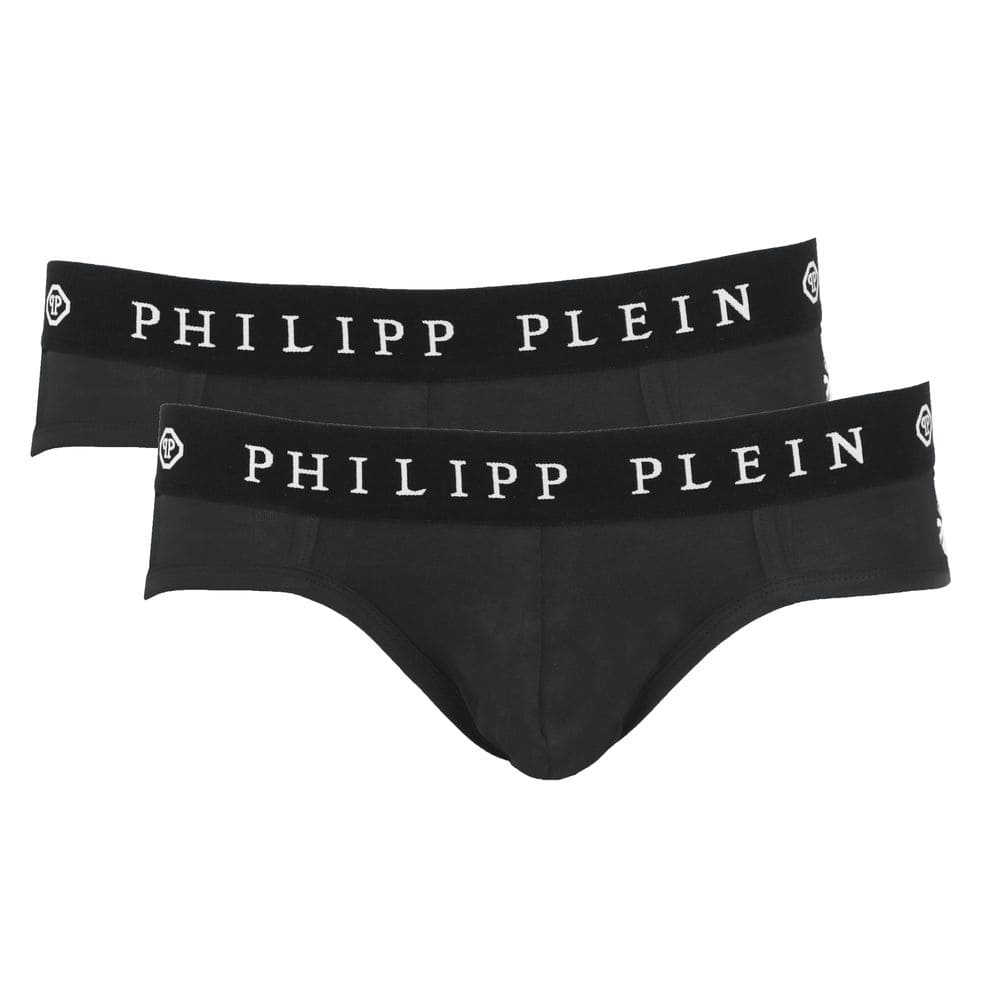 Duo de boxers noirs élégants de Philipp Plein avec une touche de designer