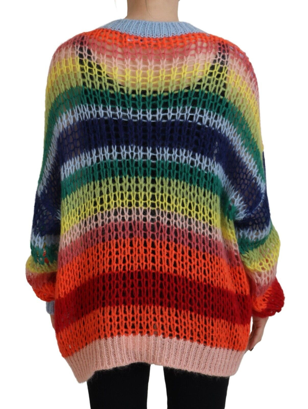 Pull ras du cou en mohair tricoté multicolore Dsquared²