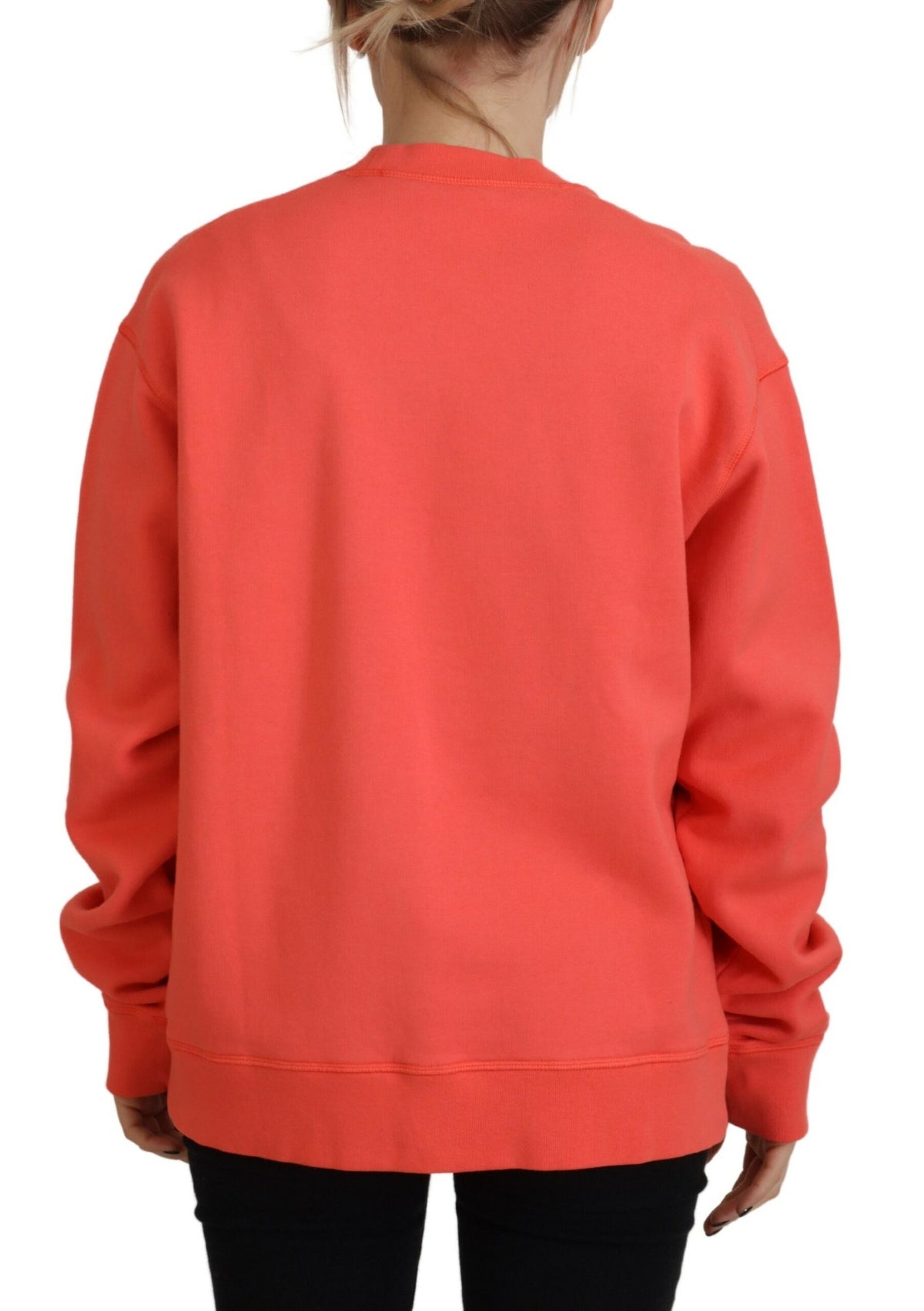 Pull à manches longues avec logo brodé rose Dsquared² pour femme