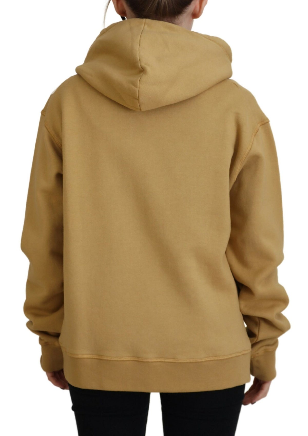 Pull à capuche et manches longues avec logo imprimé marron Dsquared²