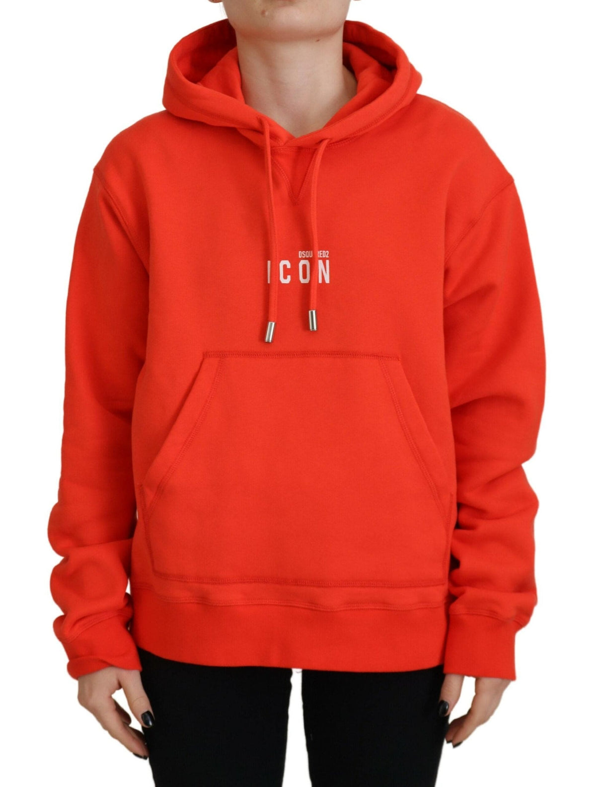 Sudadera con capucha de algodón con icono mini rojo de Dsquared²