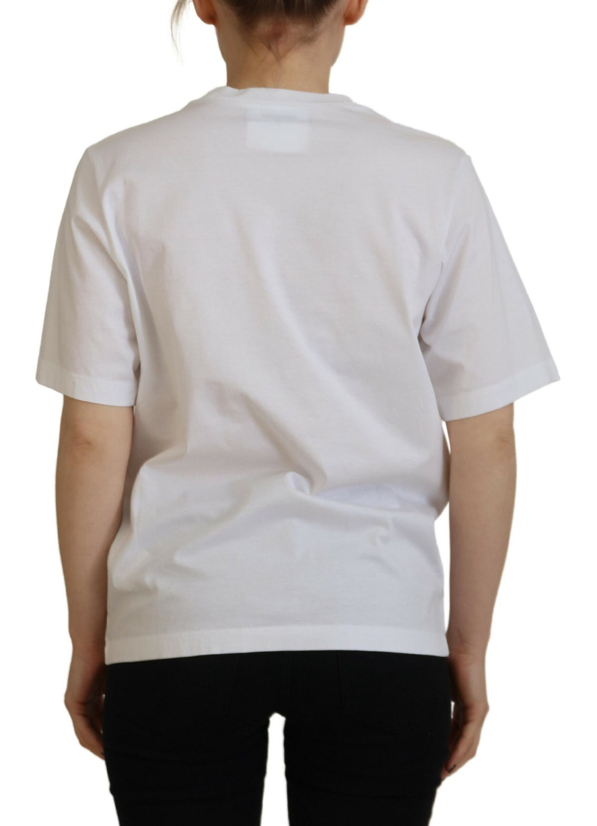 Camiseta de cuello redondo Icon East Tee de algodón blanco brillante de Dsquared²