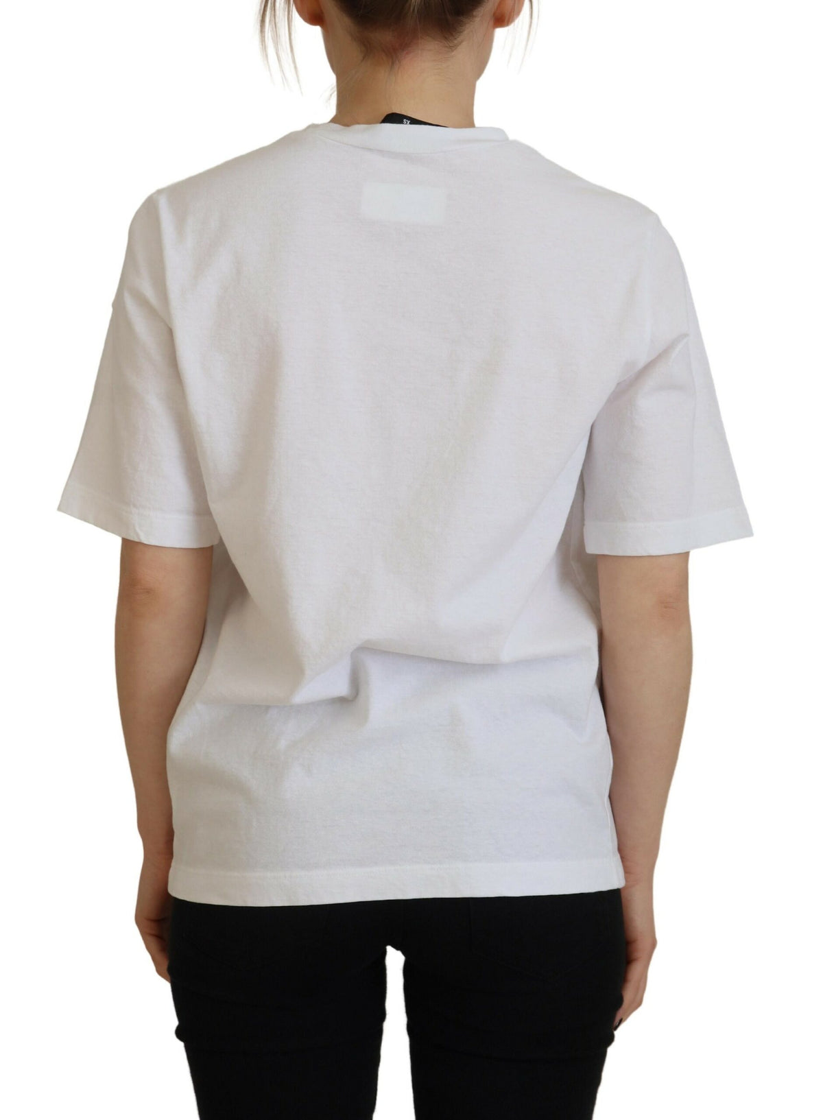 T-shirt ras du cou en coton blanc brillant Icon East Tee de Dsquared²