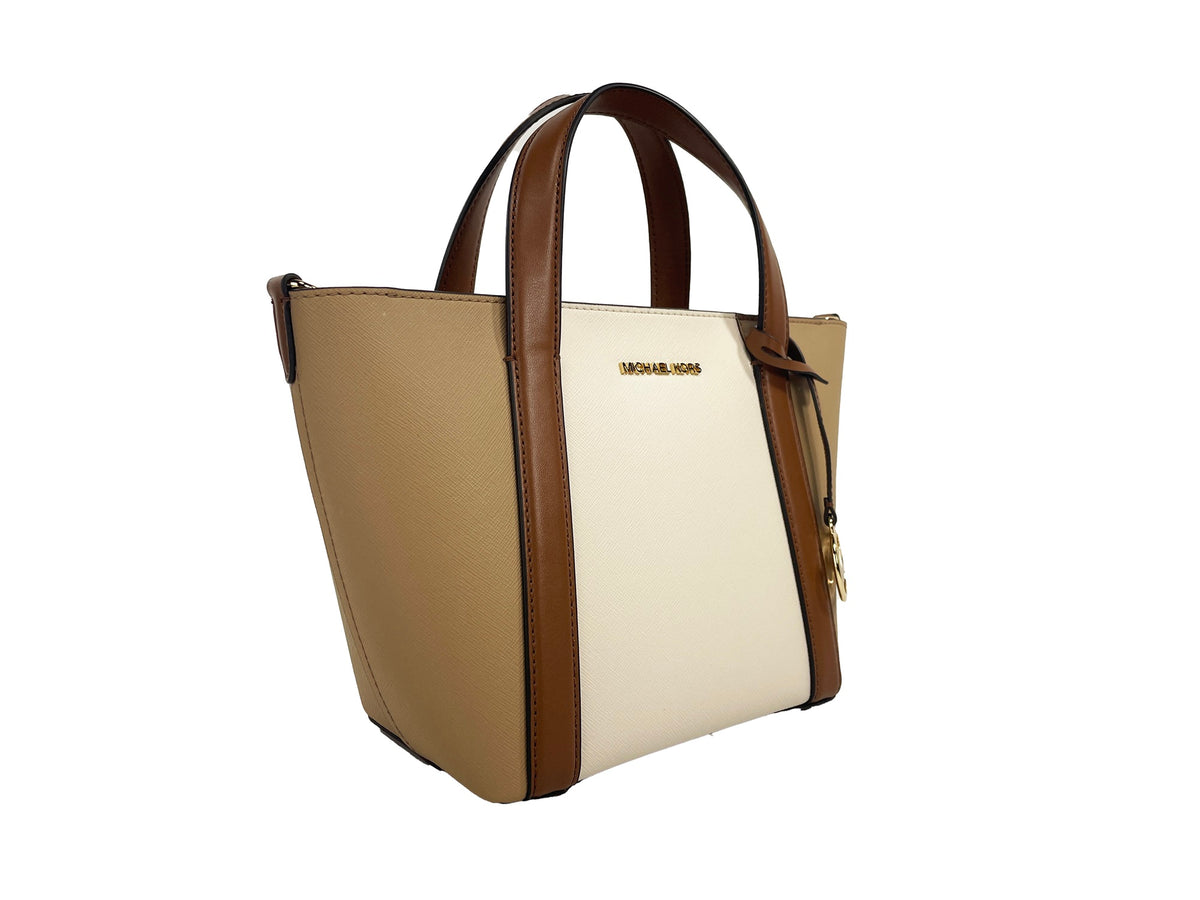 Sac à main Michael Kors Pratt petit sac bandoulière Camel Multi