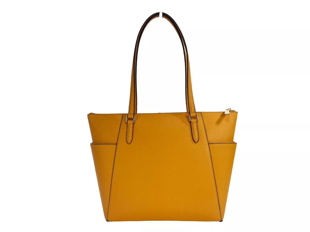 Sac fourre-tout en cuir Michael Kors Charlotte Cider à fermeture éclair sur le dessus, grand modèle