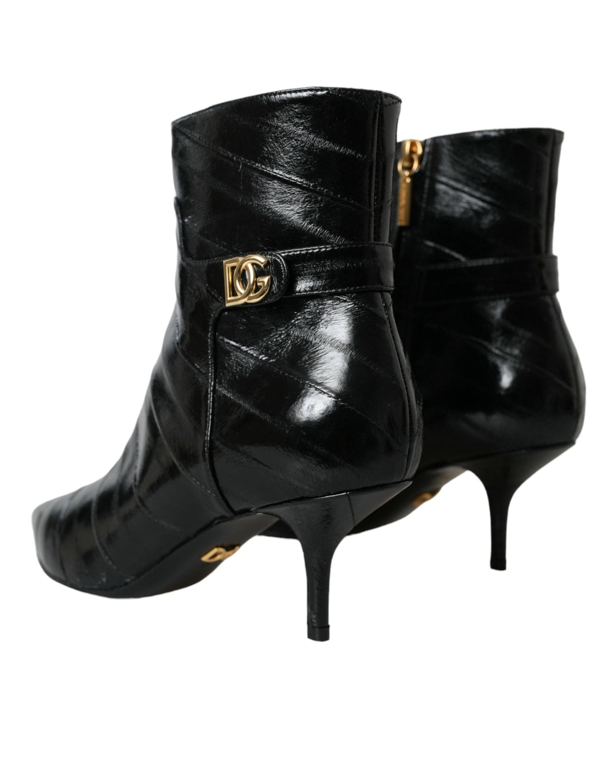 Botas cortas con logo de anguila negra de Dolce &amp; Gabbana