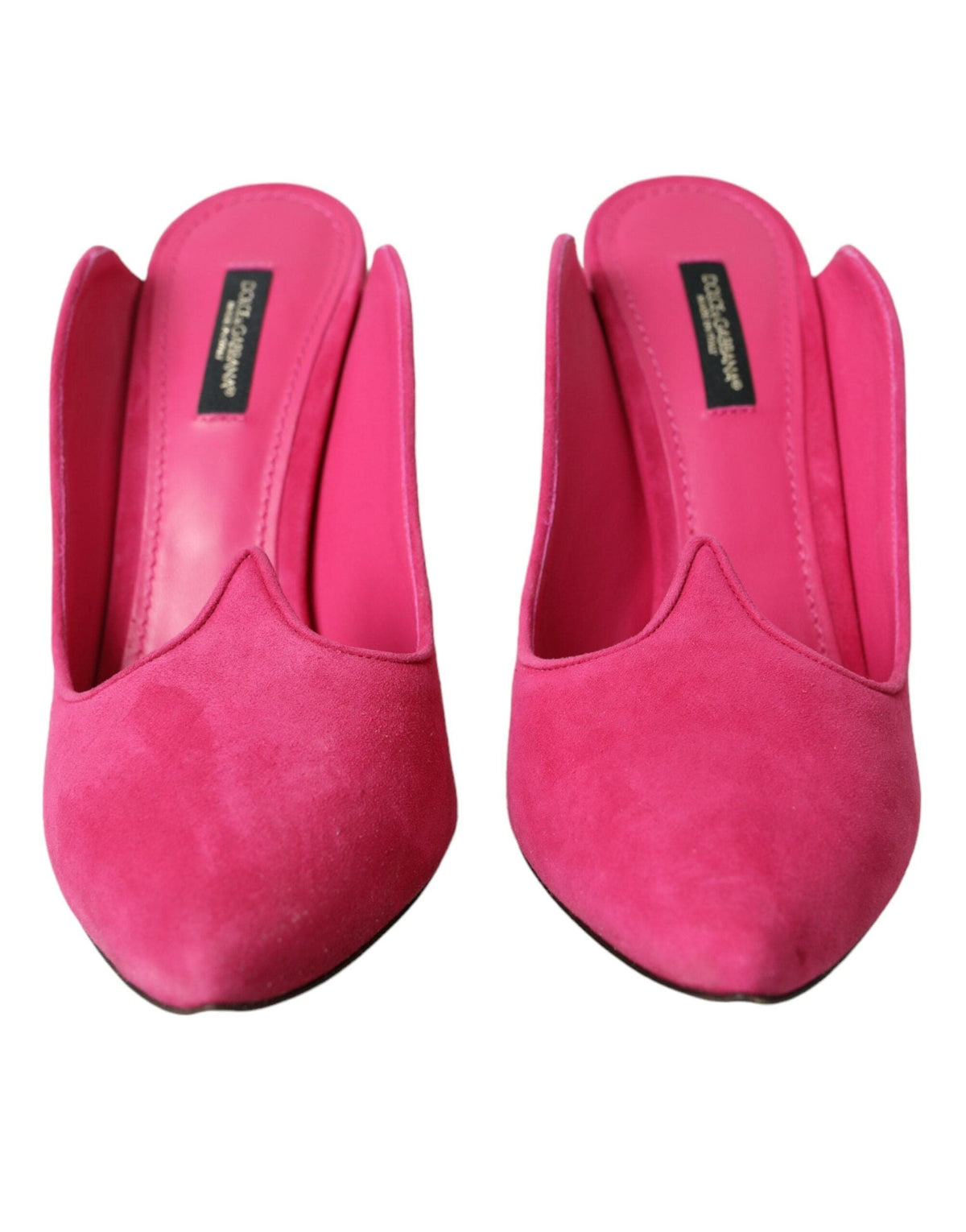 Sandales mules en cuir suédé fuchsia Dolce &amp; Gabbana