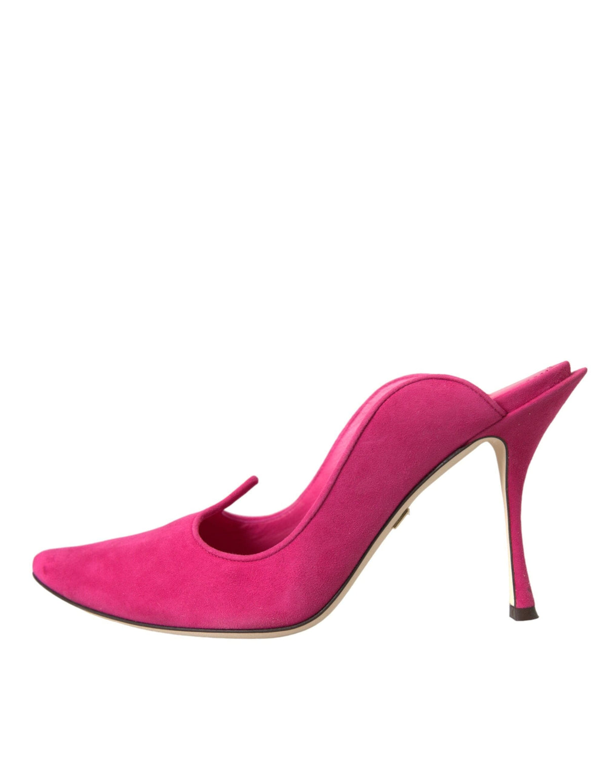 Sandales mules en cuir suédé fuchsia Dolce &amp; Gabbana