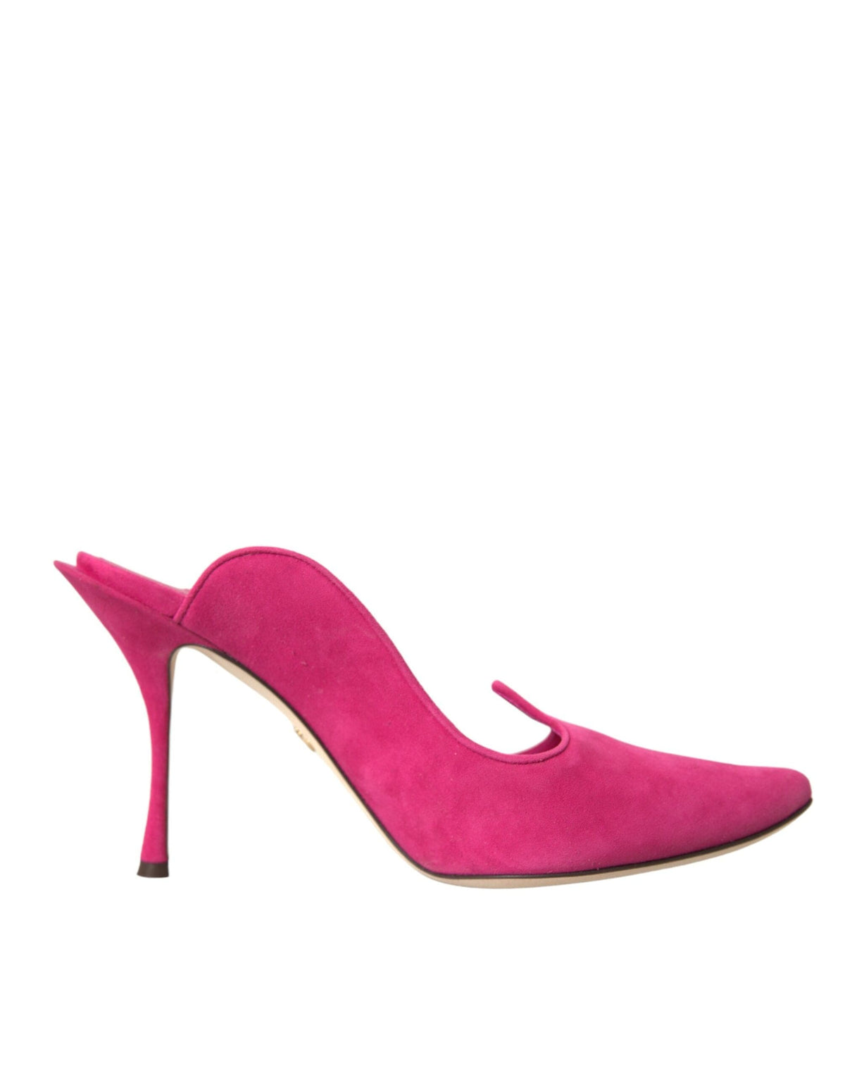 Sandales mules en cuir suédé fuchsia Dolce &amp; Gabbana