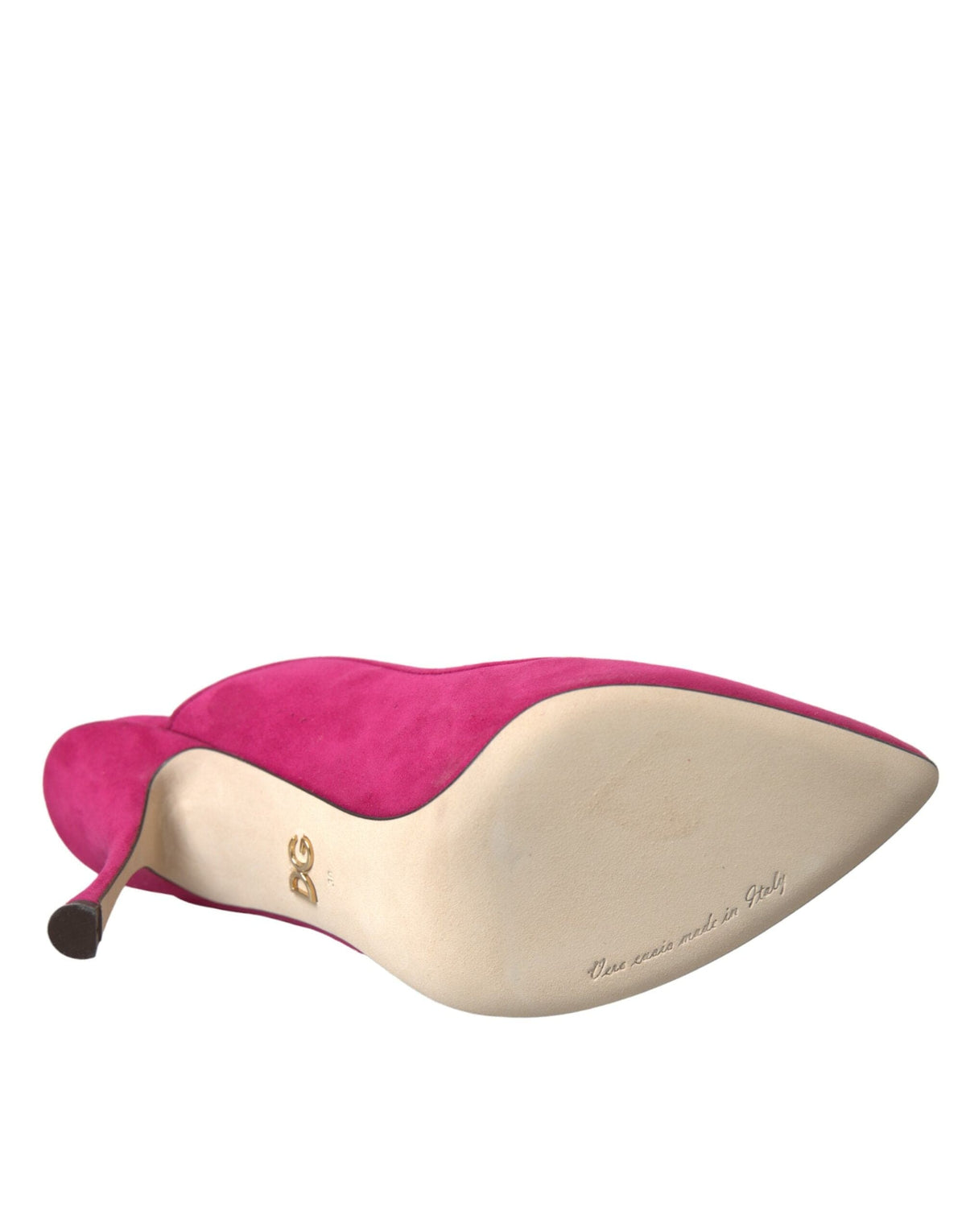 Sandales mules en cuir suédé fuchsia Dolce &amp; Gabbana