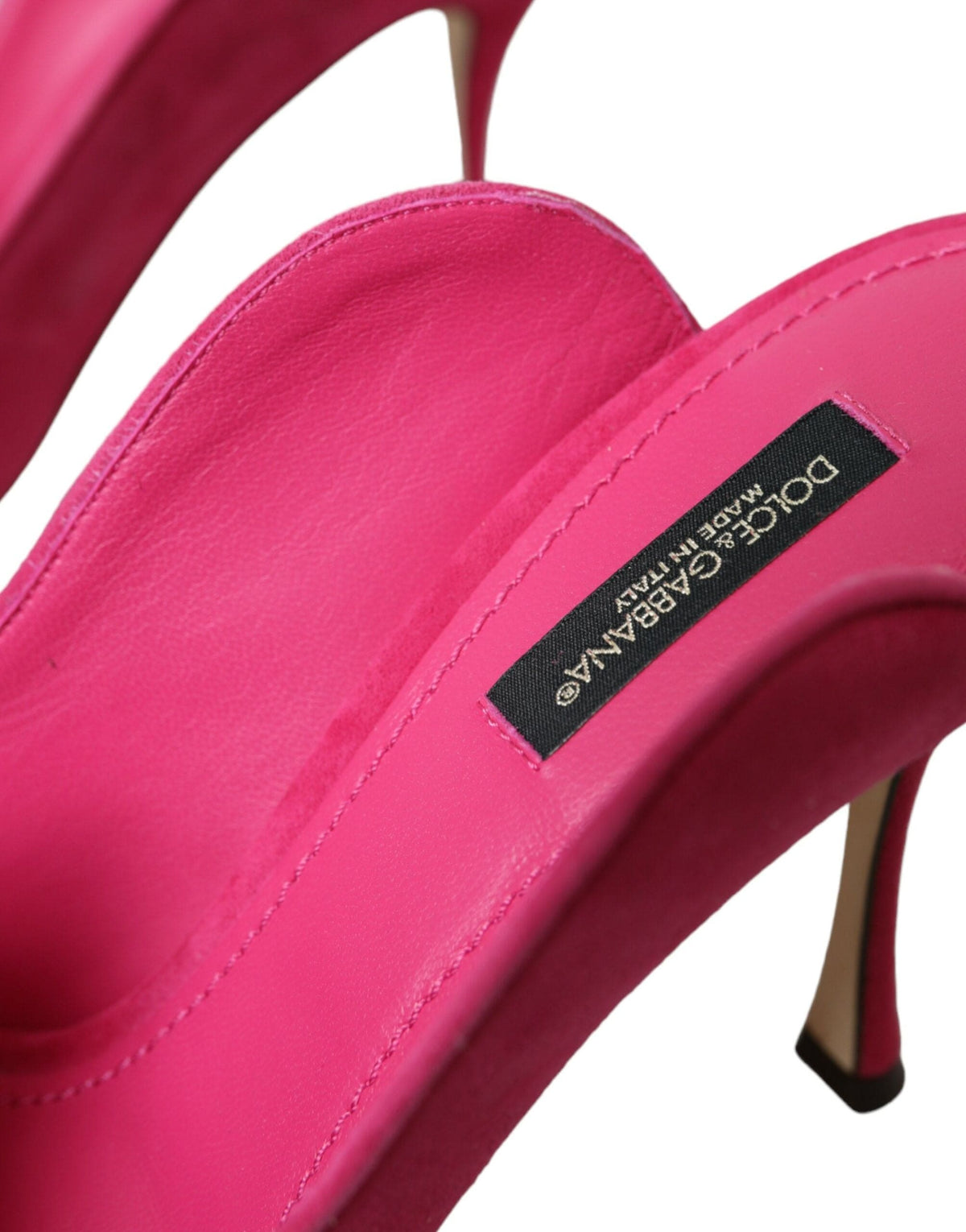 Sandales mules en cuir suédé fuchsia Dolce &amp; Gabbana