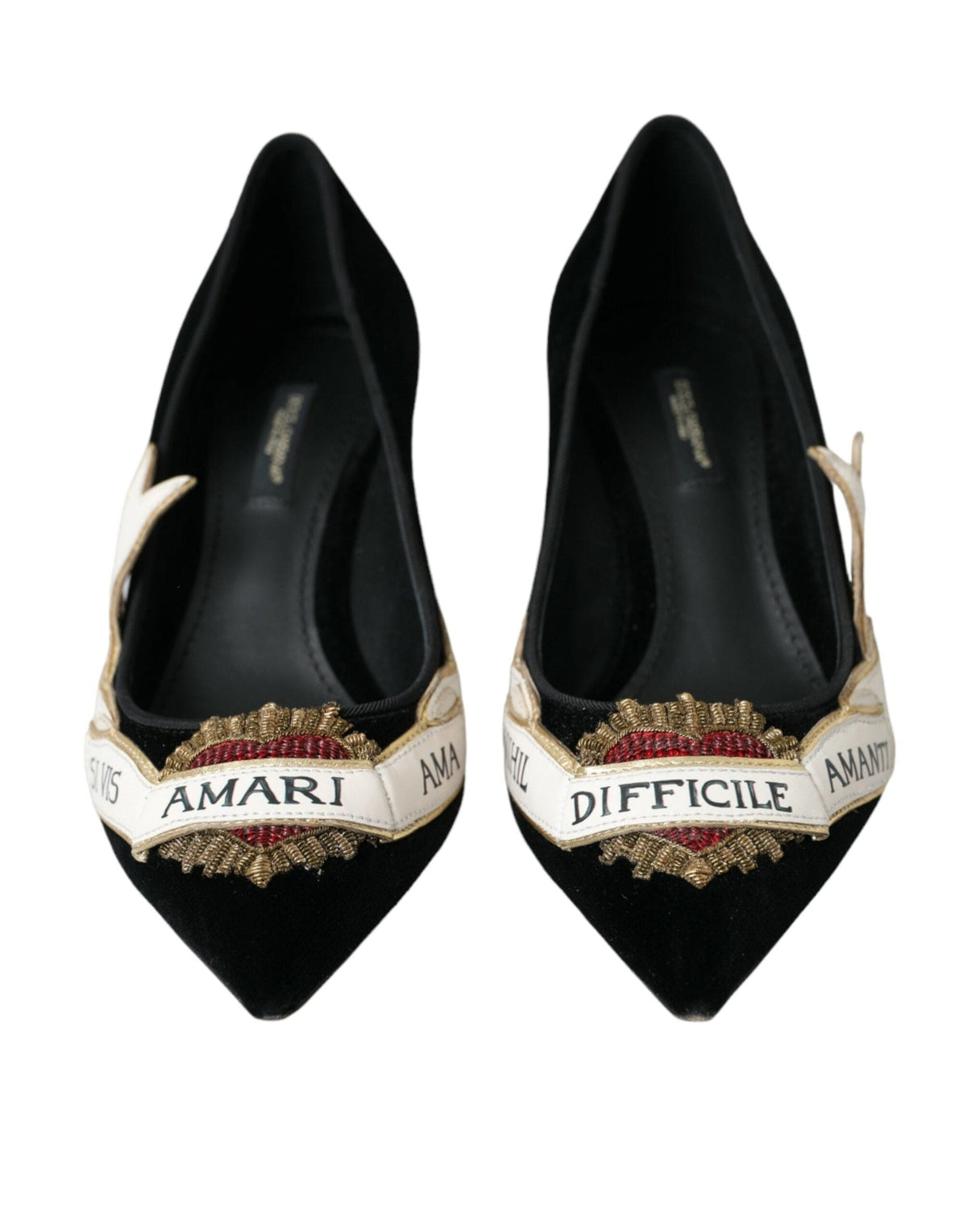 Zapatos de salón con tacón Amari de piel de ante negra de Dolce &amp; Gabbana