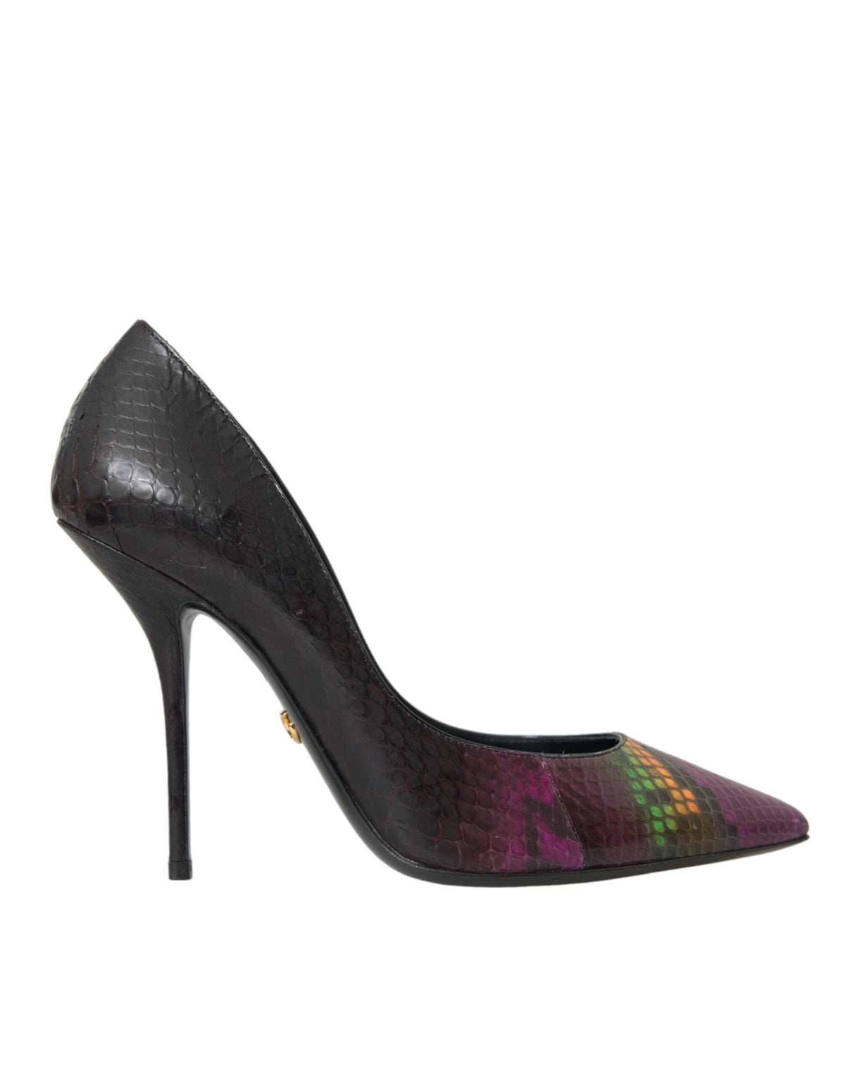 Escarpins à talons en cuir exotique multicolore Dolce &amp; Gabbana