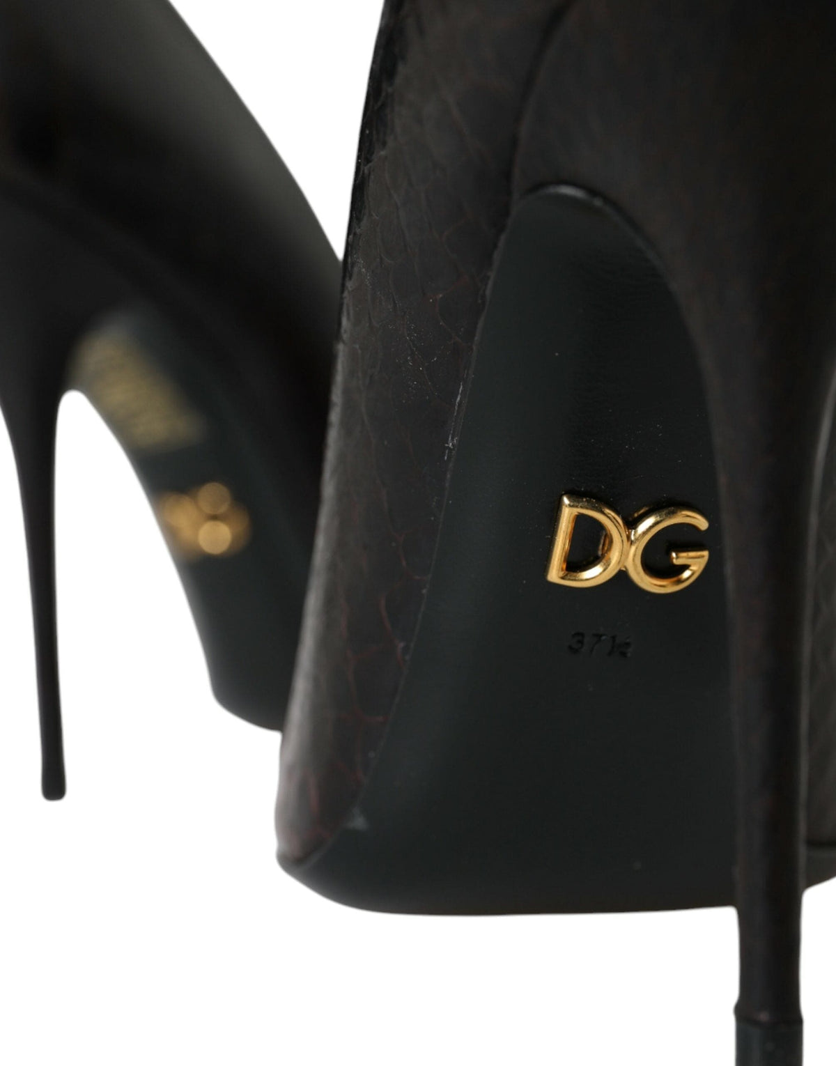 Escarpins à talons en cuir exotique multicolore Dolce &amp; Gabbana