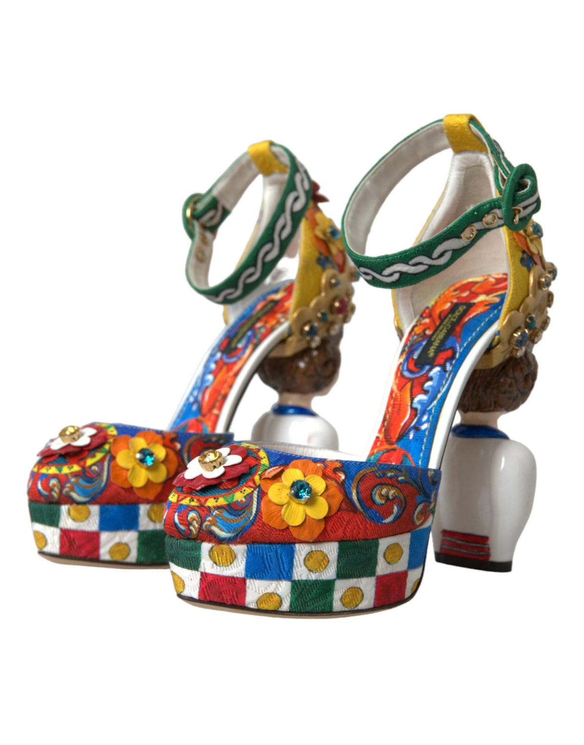 Dolce &amp; Gabbana Sandales multicolores ornées Carretto