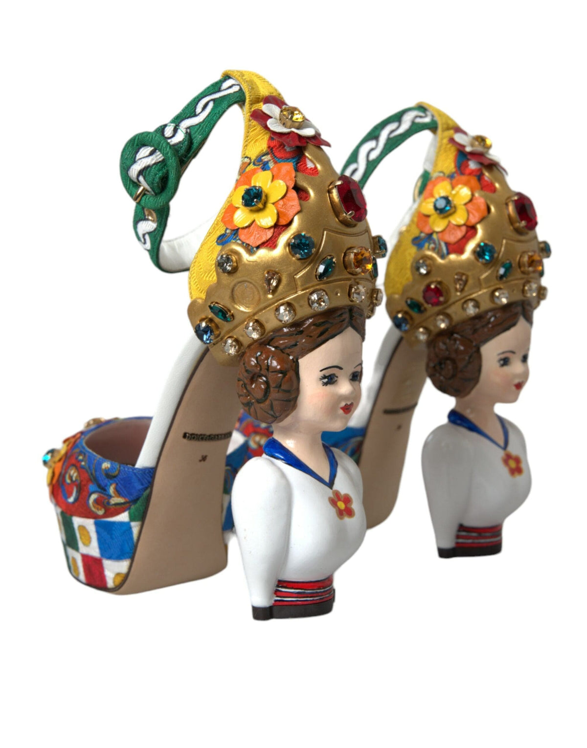 Dolce &amp; Gabbana Sandales multicolores ornées Carretto