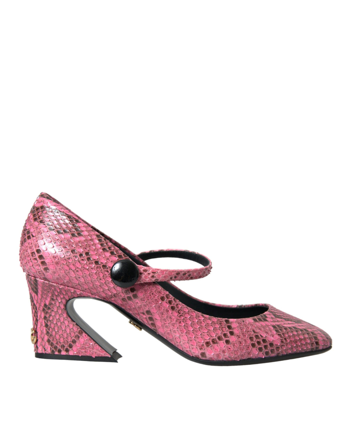 Chaussures à talons Mary Jane en cuir python rose Dolce &amp; Gabbana