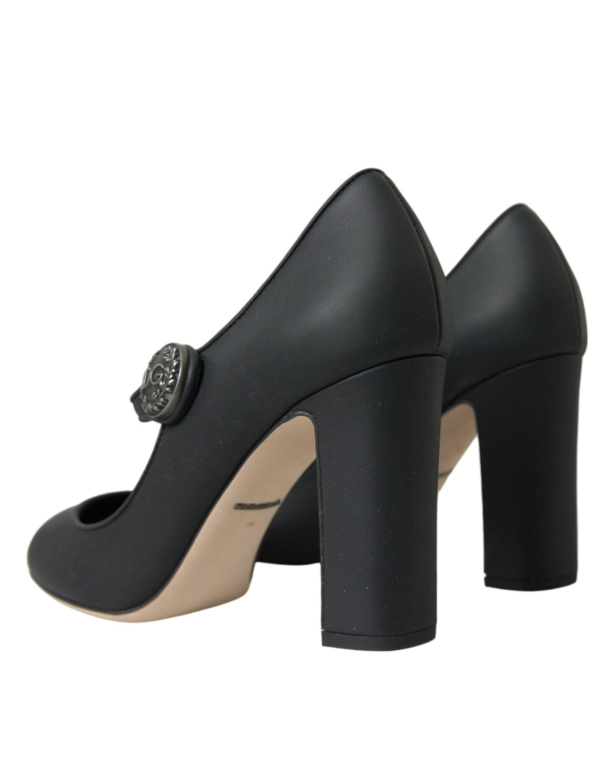 Escarpins Mary Jane en cuir noir Dolce &amp; Gabbana à talons