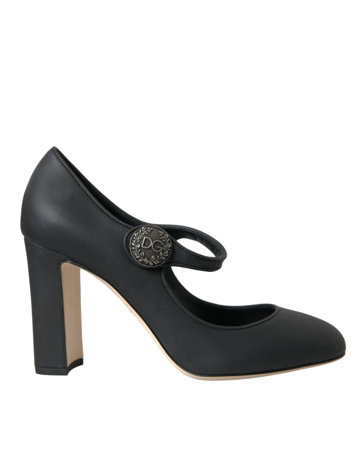 Escarpins Mary Jane en cuir noir Dolce &amp; Gabbana à talons