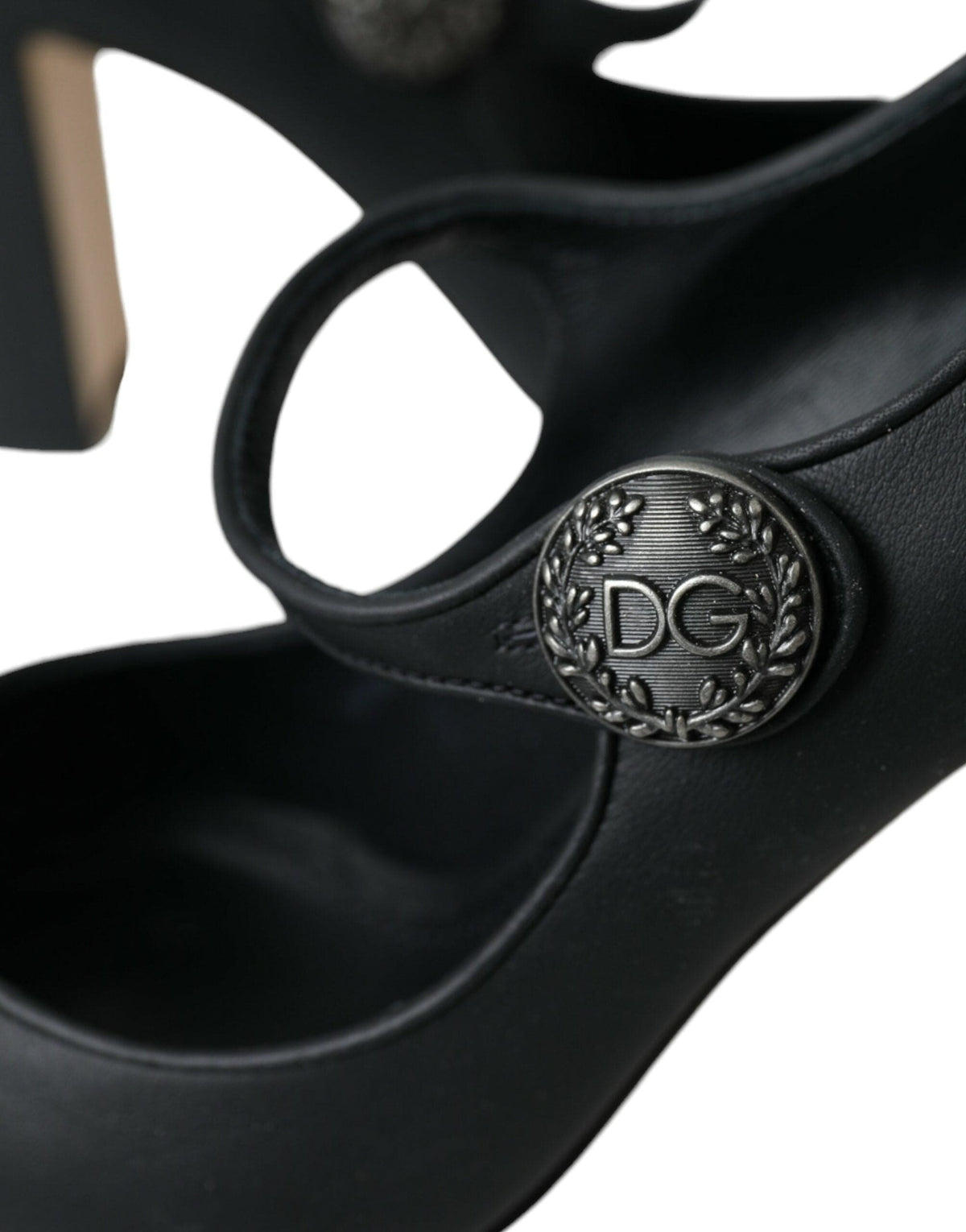 Escarpins Mary Jane en cuir noir Dolce &amp; Gabbana à talons