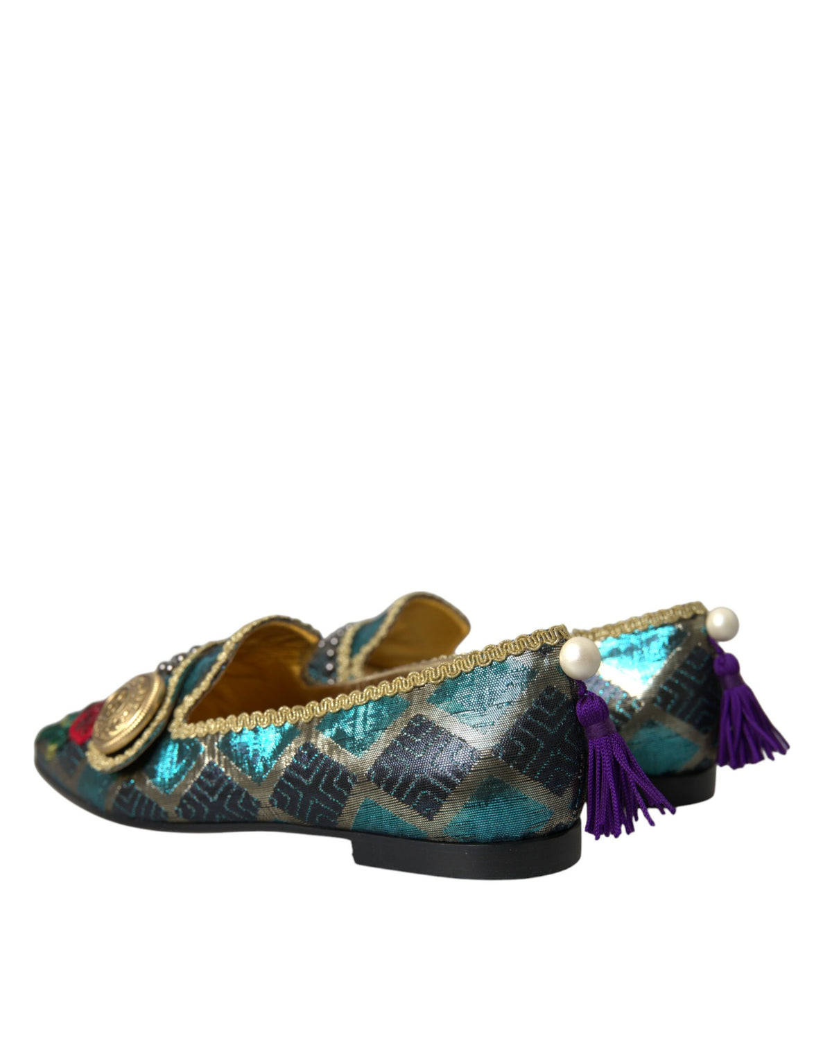 Mocassins Dolce &amp; Gabbana à ornements en jacquard multicolore