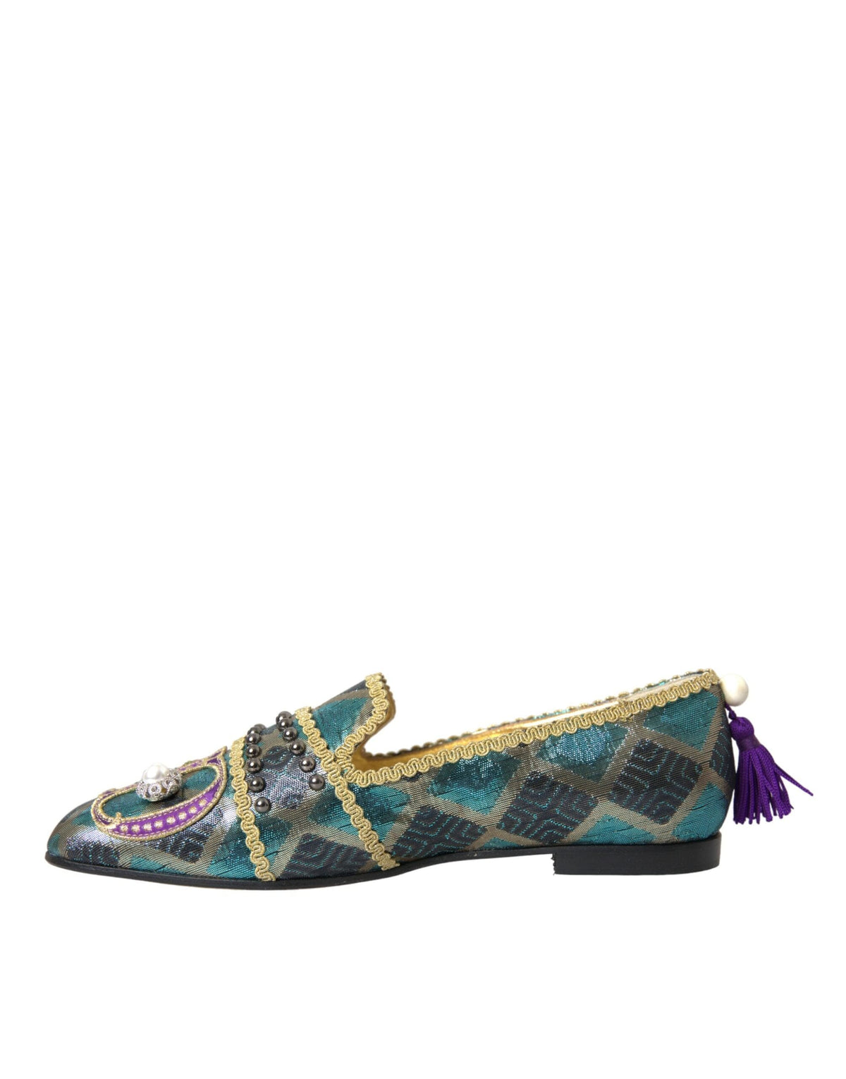 Mocassins Dolce &amp; Gabbana à ornements en jacquard multicolore