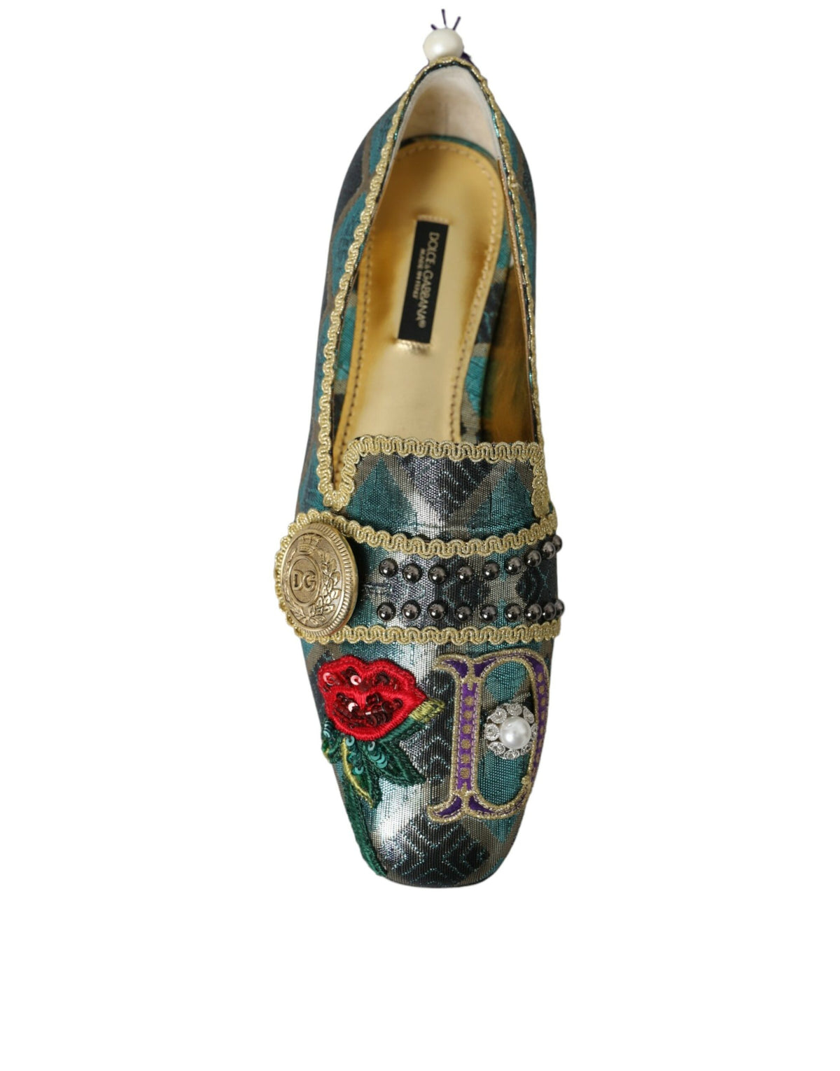 Mocasines con adornos de jacquard multicolor de Dolce &amp; Gabbana