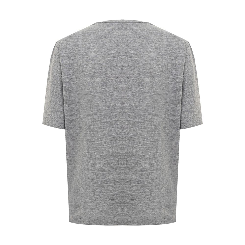 Camiseta de algodón gris elegante de Dsquared² para la mujer moderna