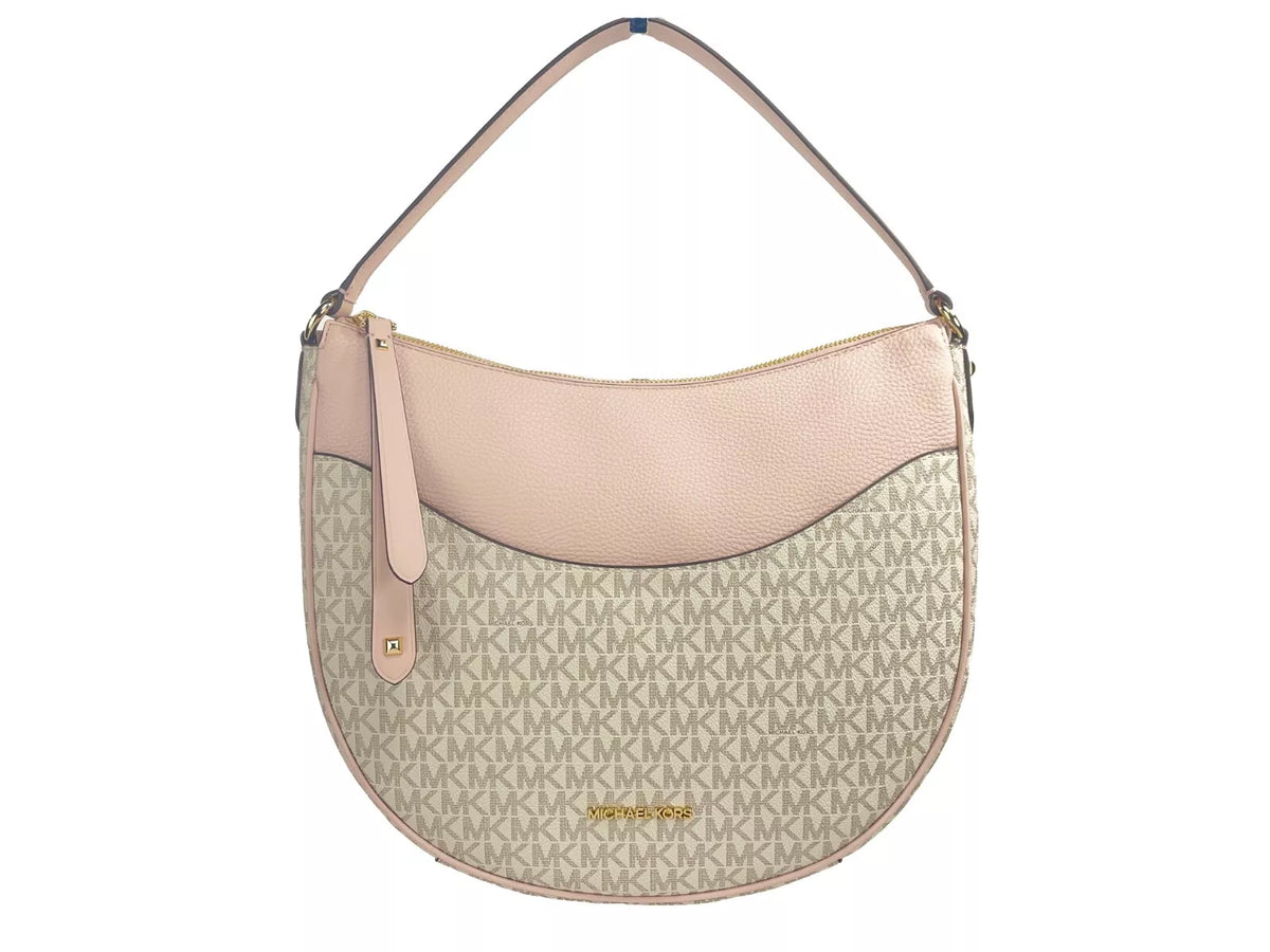 Sac à main Michael Kors grand format Dover Half Moon bandoulière Powder Blush Multi