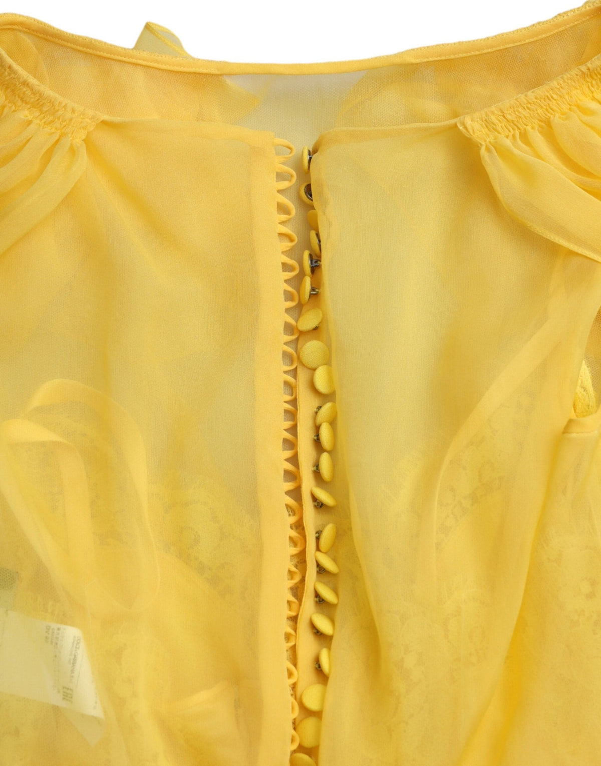 Robe longue fourreau en soie jaune Dolce &amp; Gabbana avec ceinture