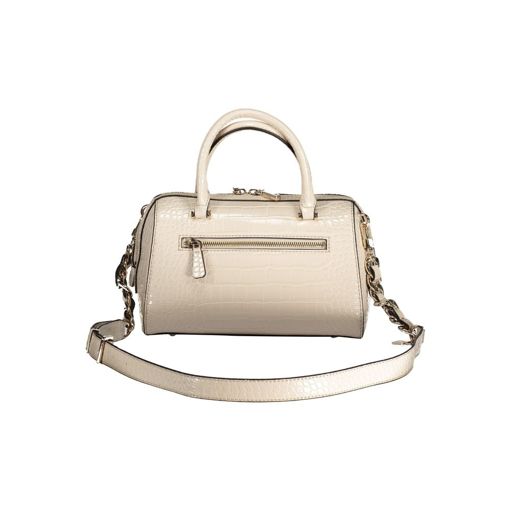 Bolso de mano beige de polietileno Guess Jeans