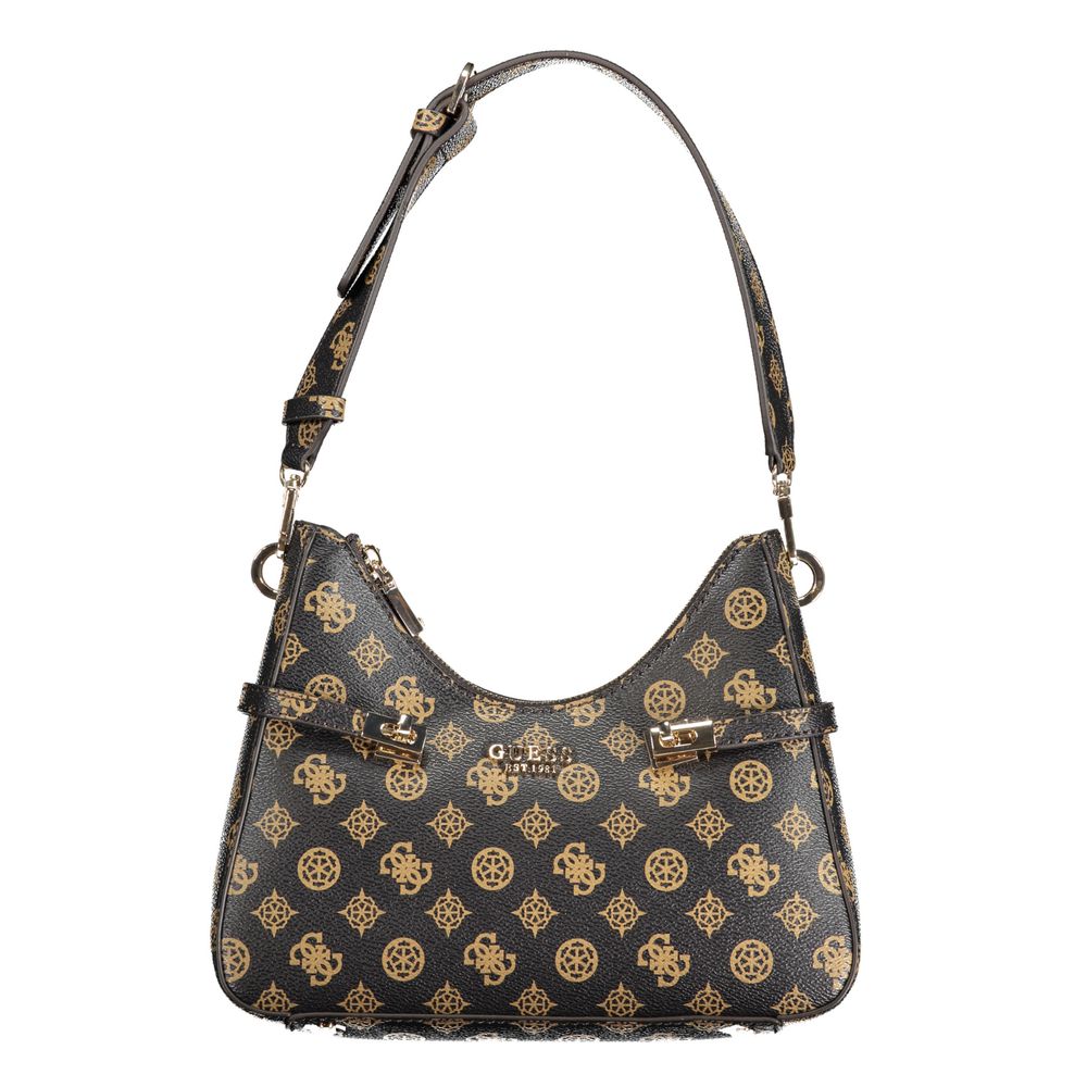 Bolso de mano marrón de polietileno Guess Jeans