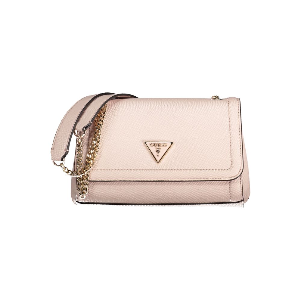 Bolso de mano de polietileno rosa Guess Jeans