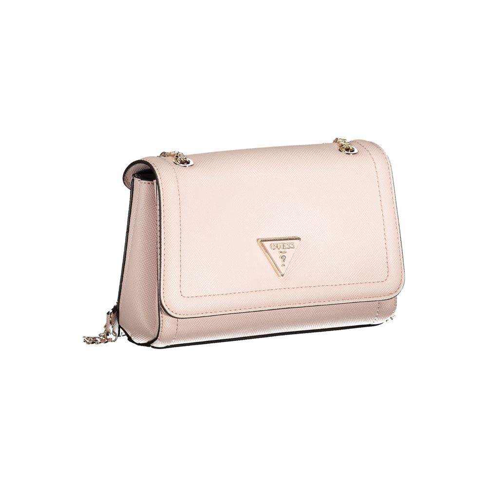 Bolso de mano de polietileno rosa Guess Jeans