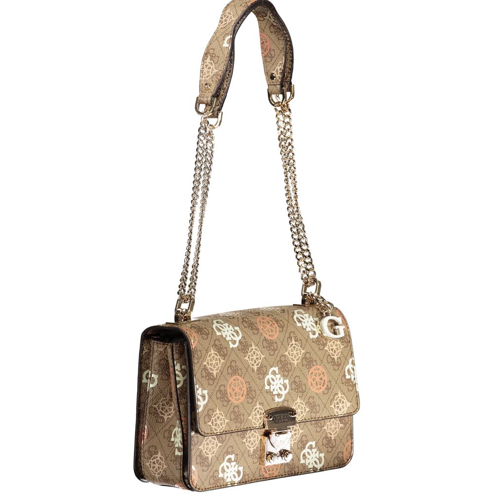 Bolso de mano beige de polietileno Guess Jeans