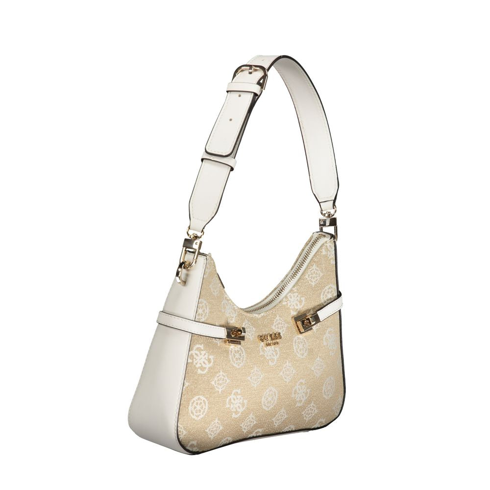 Bolso de mano de polietileno blanco Guess Jeans