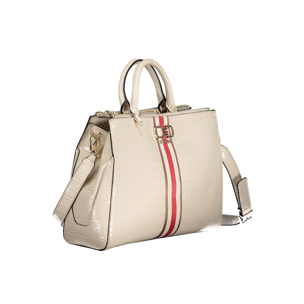 Bolso de mano beige de polietileno Guess Jeans