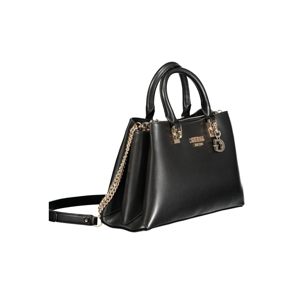 Bolso de mano de polietileno negro Guess Jeans