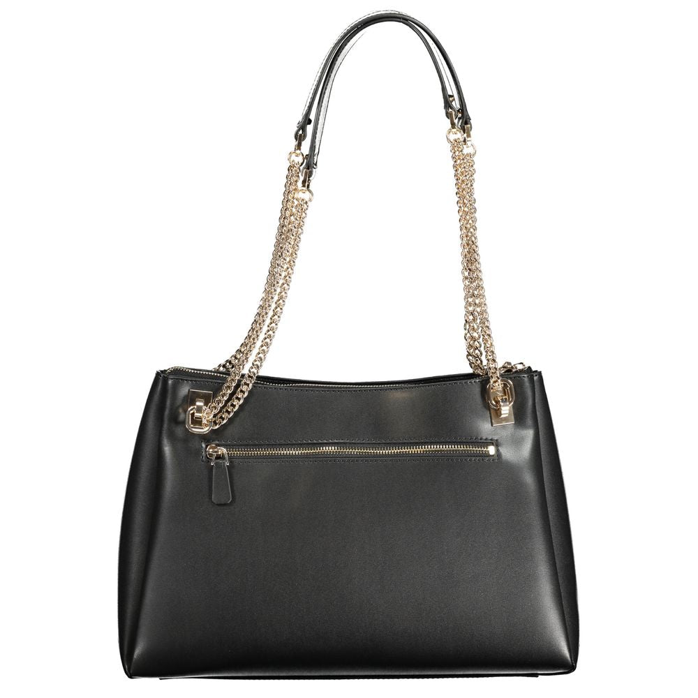 Bolso de mano de polietileno negro Guess Jeans