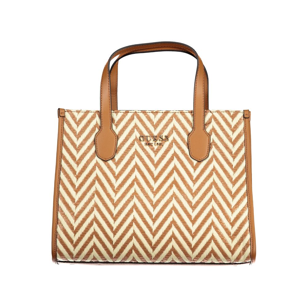 Sac à main Guess Jeans en coton marron