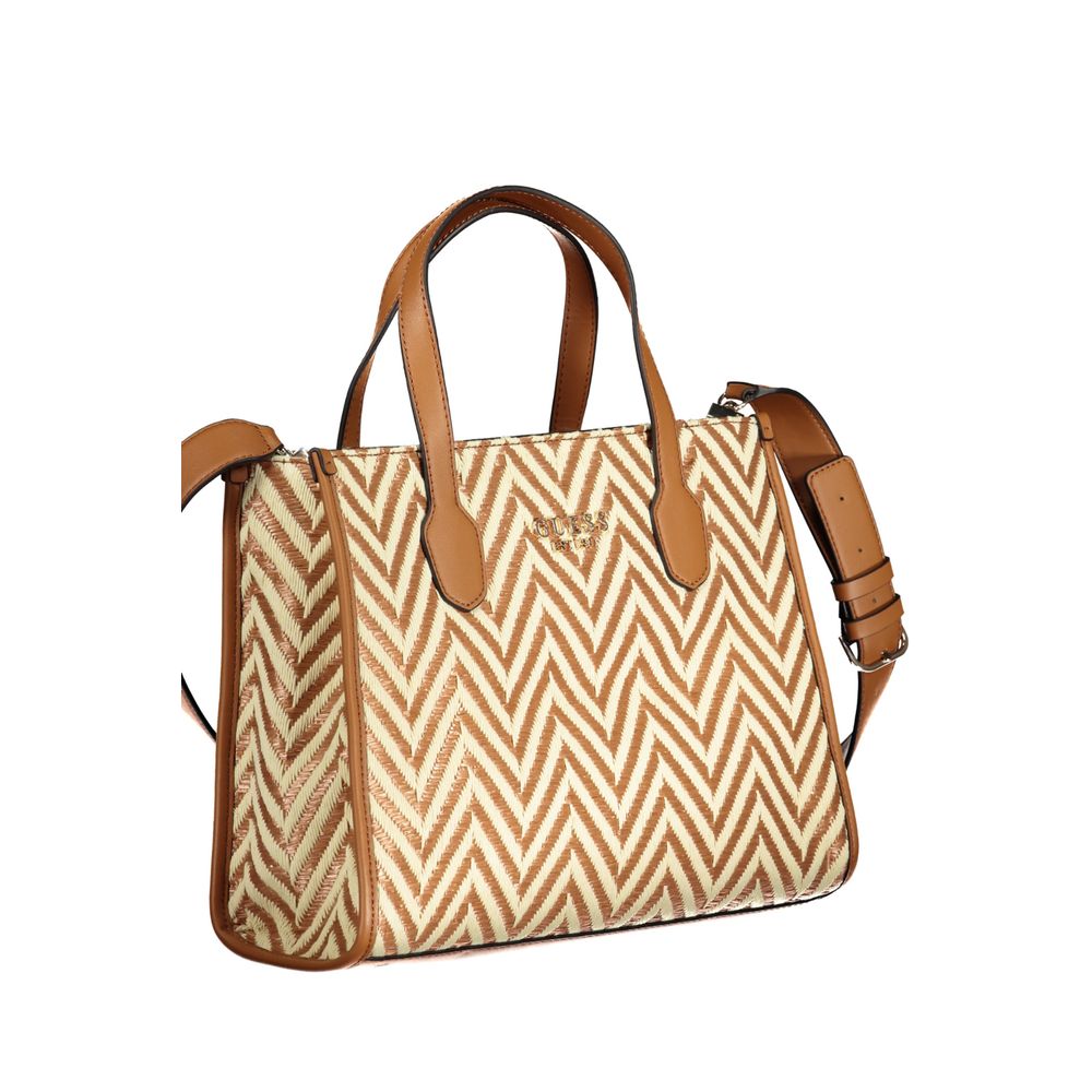 Sac à main Guess Jeans en coton marron