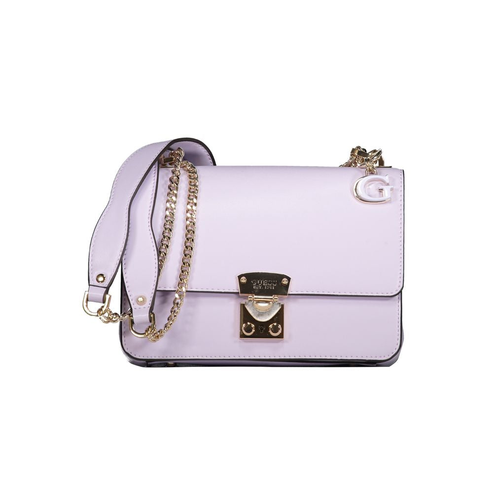 Bolso de mano morado de polietileno Guess Jeans