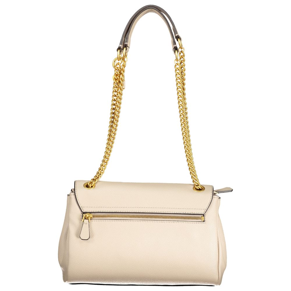 Bolso de mano beige de polietileno Guess Jeans