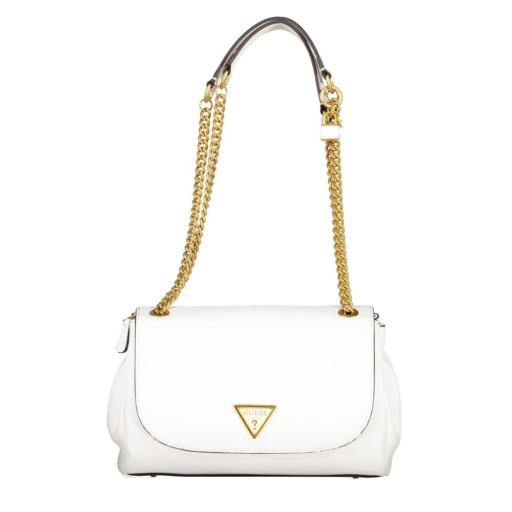 Bolso de mano de polietileno blanco Guess Jeans