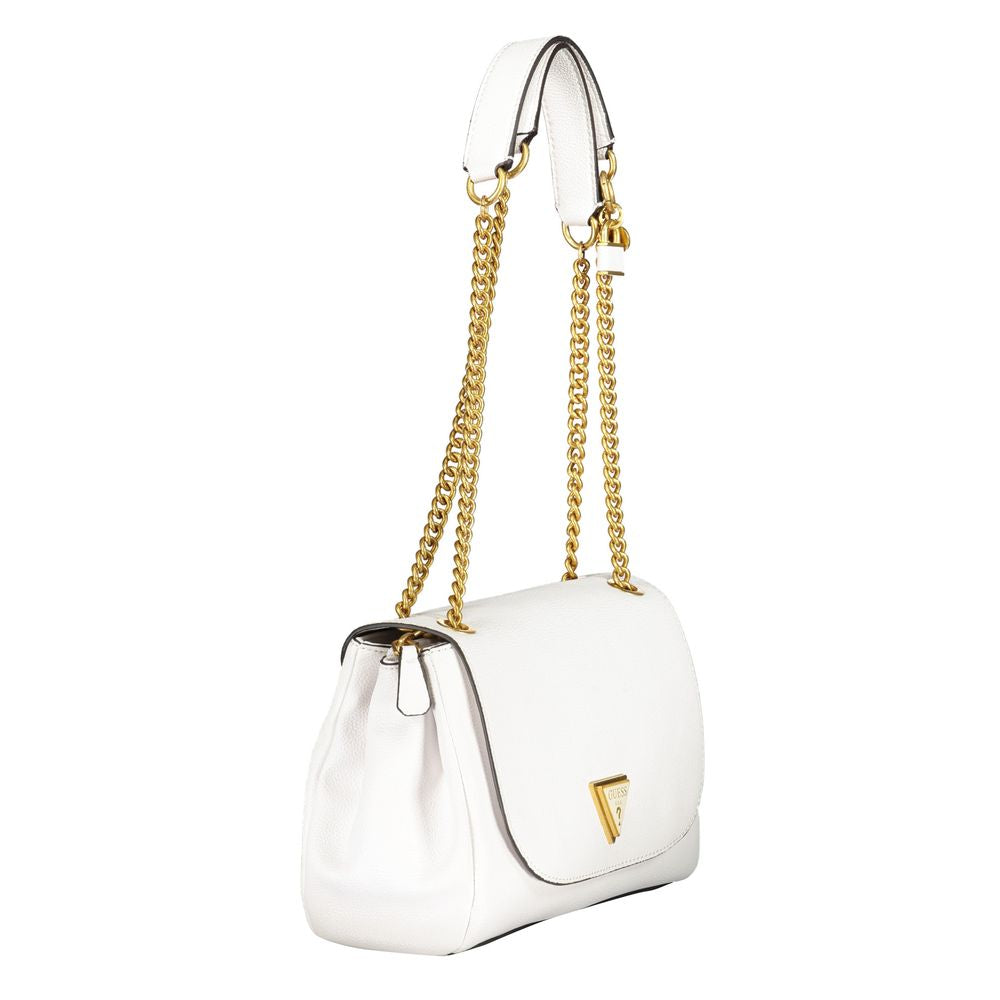 Bolso de mano de polietileno blanco Guess Jeans