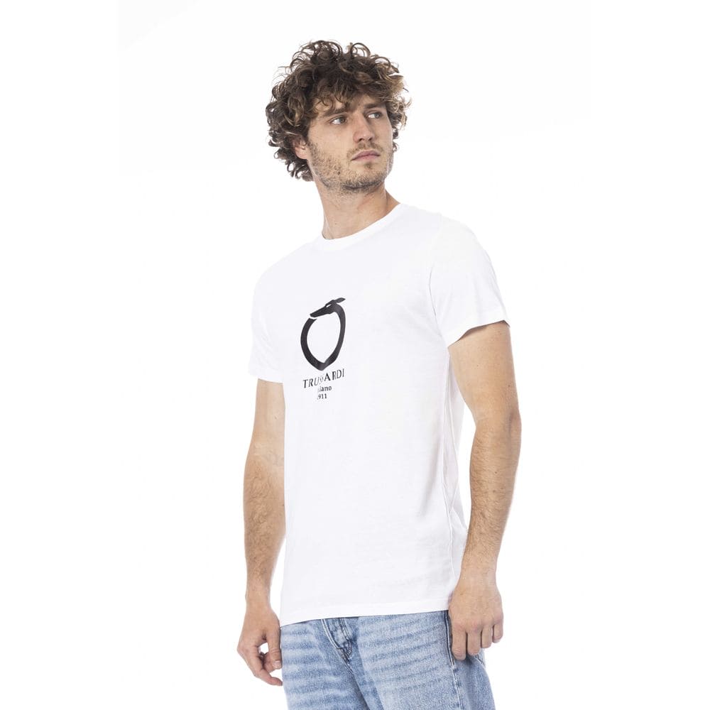 T-shirt blanc en coton Trussardi Beachwear