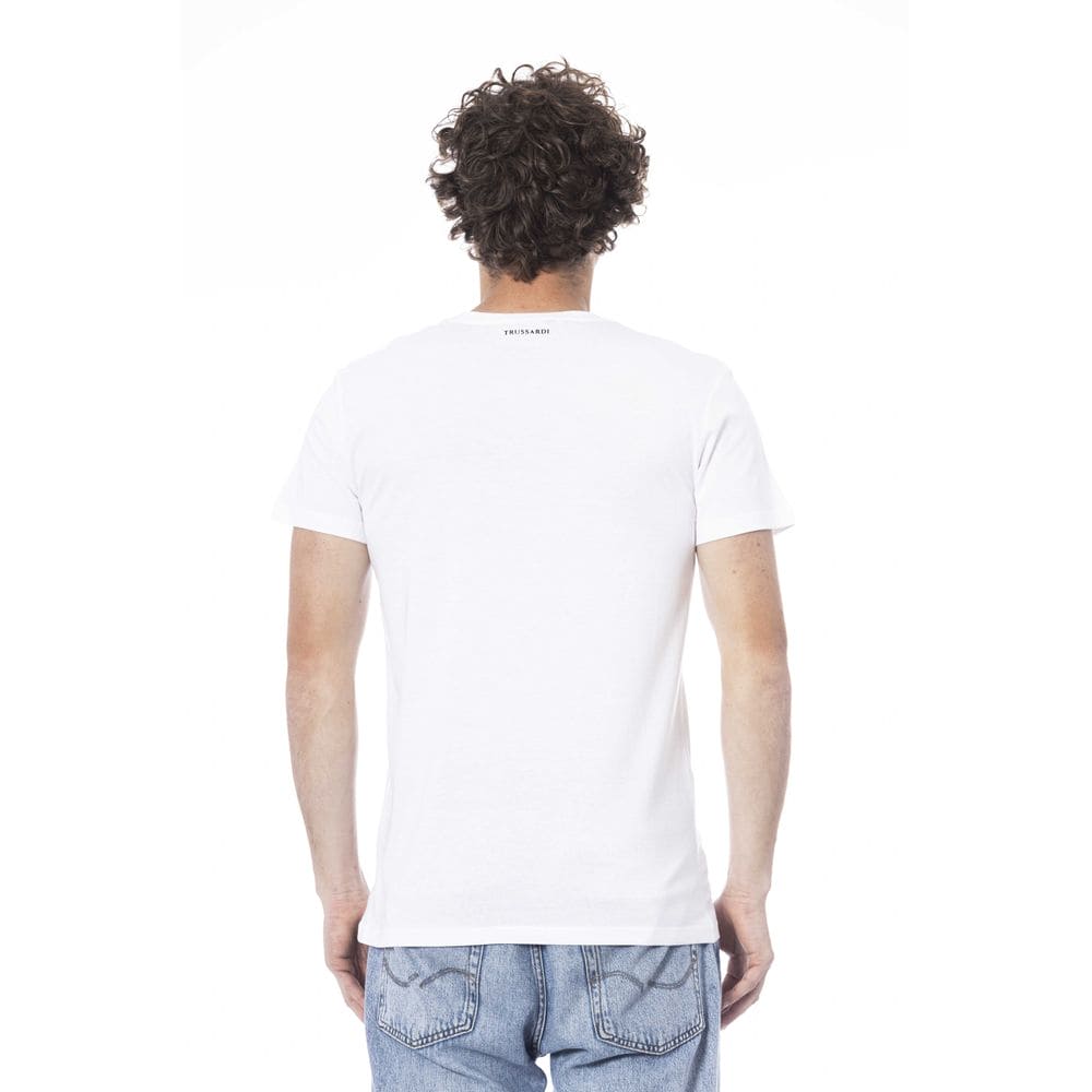 T-shirt blanc en coton Trussardi Beachwear