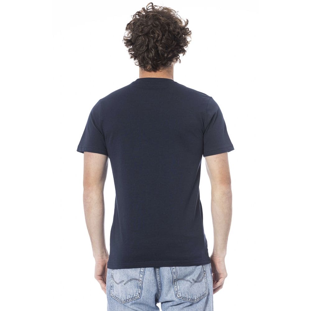 Camiseta de algodón azul Cavalli Class